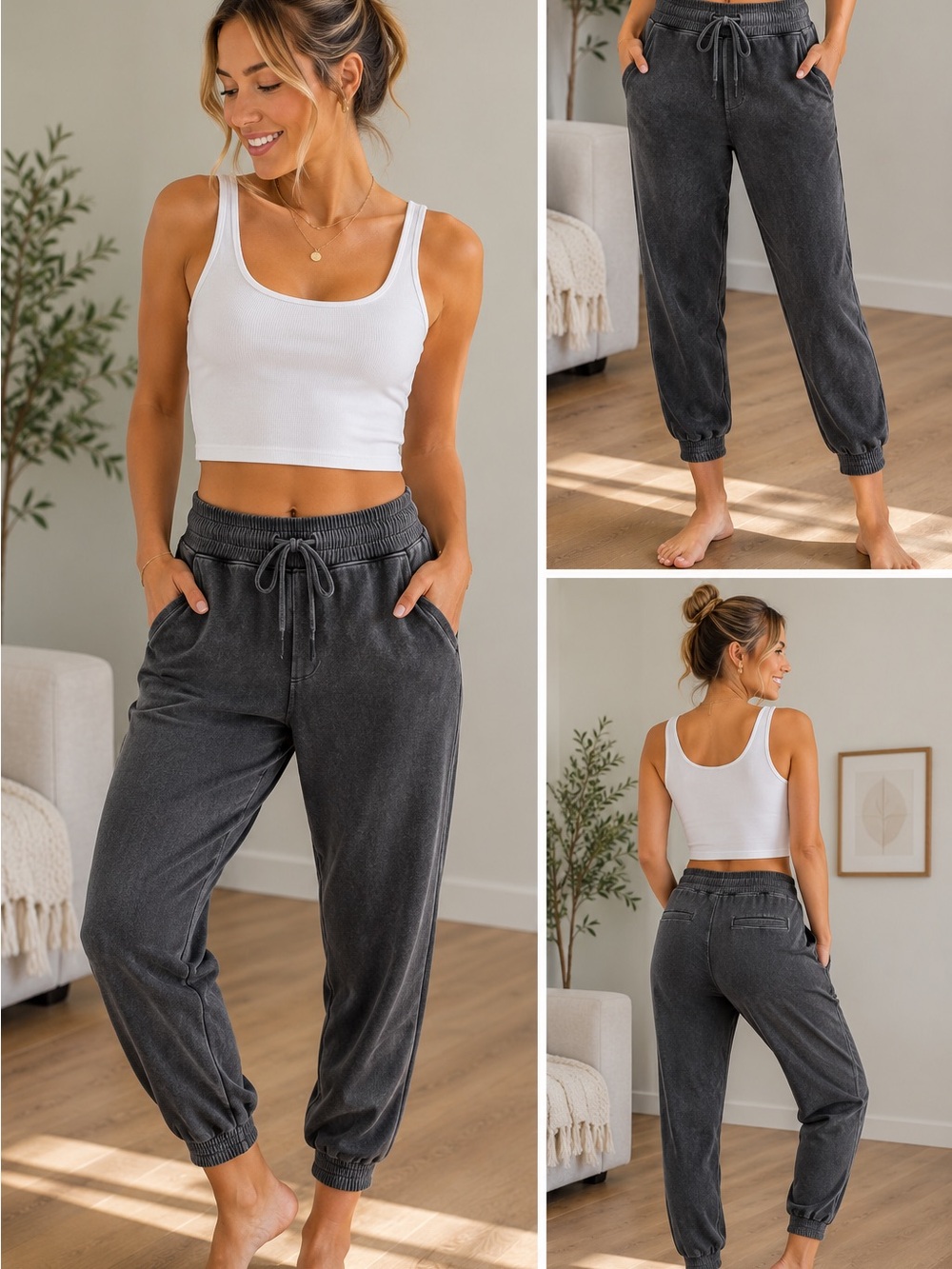 Cotton On The Cuffed Chino Charcoal Gray Jogger Pants Size 4 Small